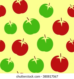 Apple back pattern seamless yellow