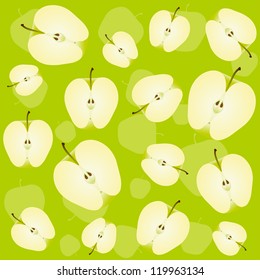 apple background, half of green apples
