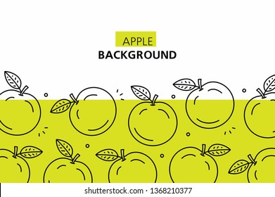 Apple background. isolated on white background