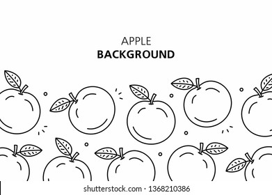 Apple background. isolated on white background