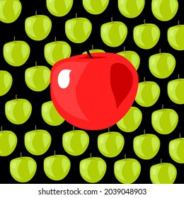 Apple background modern pattern. Vector illustration 