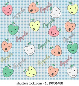 Apple background pattern, smooth color expression