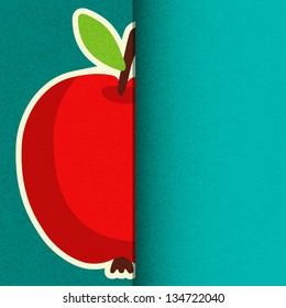 Apple background with space for text - vector