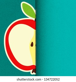 Apple background with space for text - vector