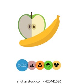 Apple and banana