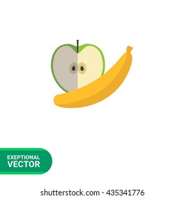 Apple and banana