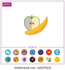 Apple and banana