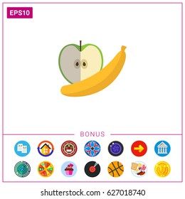 Apple and banana