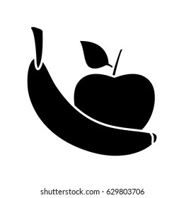 apple and banana icon