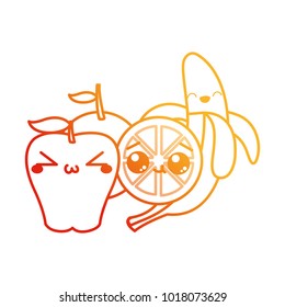 Apple banana and orange design