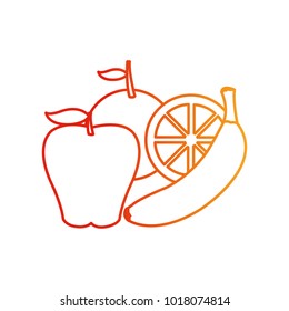 Apple banana and orange design