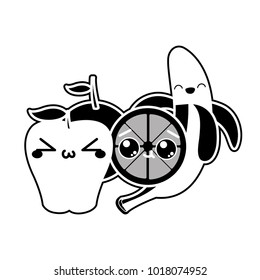Apple banana and orange design