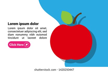 apple - banner. banner for Vegetables shop.