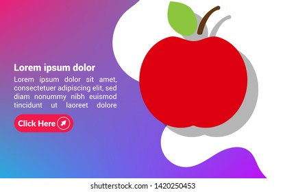 apple - banner. banner for Vegetables shop.