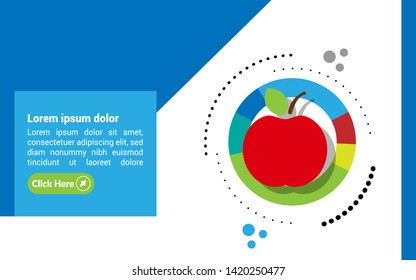 apple - banner. banner for Vegetables shop.