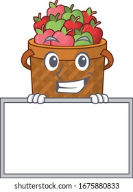 apple Basket cartoon character style bring board