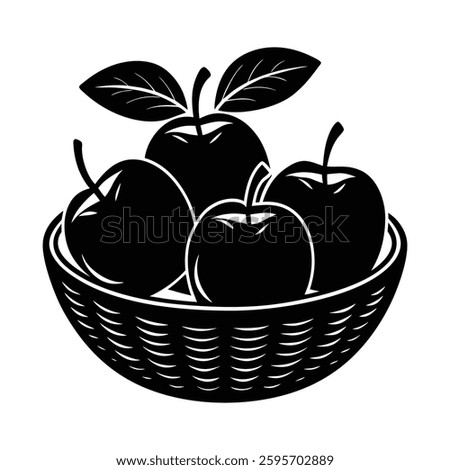 apple in a basket icon image 