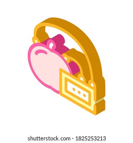 apple battery isometric icon vector. apple battery sign. isolated symbol illustration