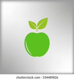 Apple BIO icon, vector illustration
