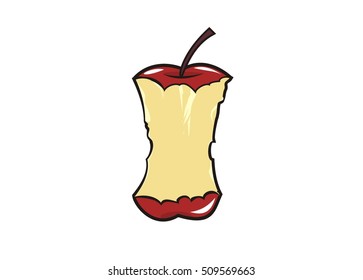 apple bite simple illustration