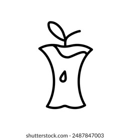 Apple , apple bite - vector symbol	