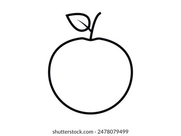 Apple black icon on white background
