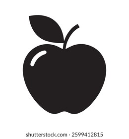 Apple black icon on white background 