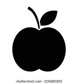Apple black icon. Suitable for website, content design, poster, banner, or video editing needs