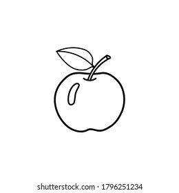 Icono de signo negro de Apple. Ilustración vectorial eps 10