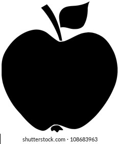 Apple Silhouette Images, Stock Photos & Vectors | Shutterstock