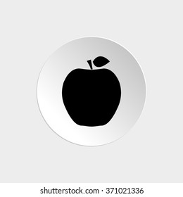 apple  - black vector icon
