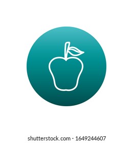 Apple block gradient style icon design, Fruit healthy organic food sweet and nature theme Vector illustration