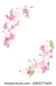 Plano de fundo de flor de maçã, vetor de quadro