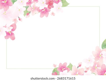 Plano de fundo de flor de maçã, vetor de quadro