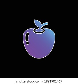Apple blue gradient vector icon