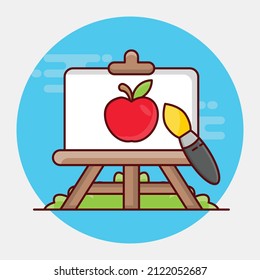 apple board Vector illustration isolated on a transparent background. vector line flat icons for concept or web graphics.