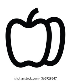 Apple Bold Line Vector Icon