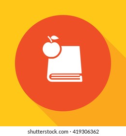 Apple with book icon