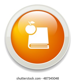 Apple with book icon