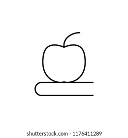 apple book icon. Element of school icon for mobile concept and web apps. Thin line apple book icon can be used for web and mobile