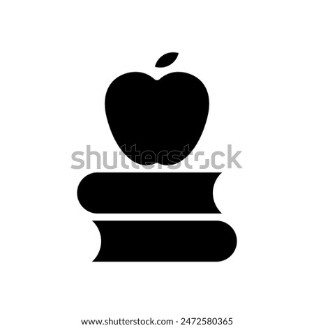 apple and book icon symbol vector template