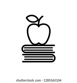 apple and book icon vector template