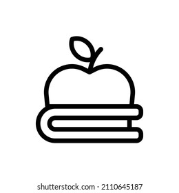 Apple Book Outline Icon. Apple Book Icon