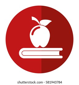 apple book school symbol shadow