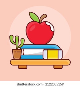 apple book Vector illustration isolated on a transparent background. vector line flat icons for concept or web graphics.