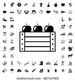 Apple box icon illustration isolated vector sign symbol