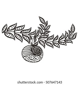 Apple branch. Vector illustration.