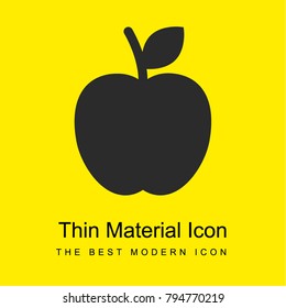 Apple bright yellow material minimal icon or logo design