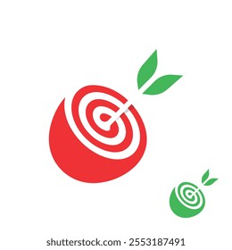 Apple Bullseye Target Vector Image