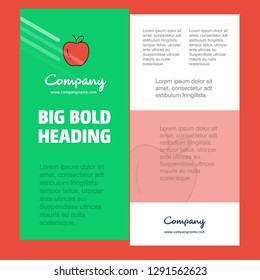 Apple  Business Company Poster Template. with place for text and images. vector background